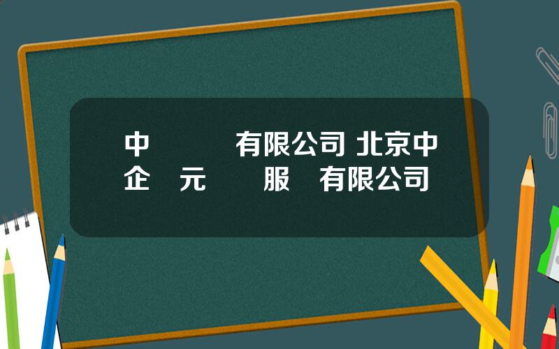 中開財務有限公司 北京中企開元會計服務有限公司